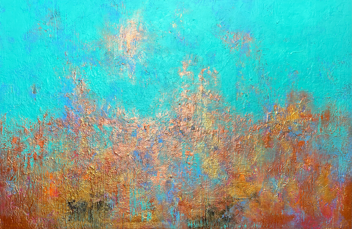 Turquoise Dream Julijana Ravbar Original painting for sale