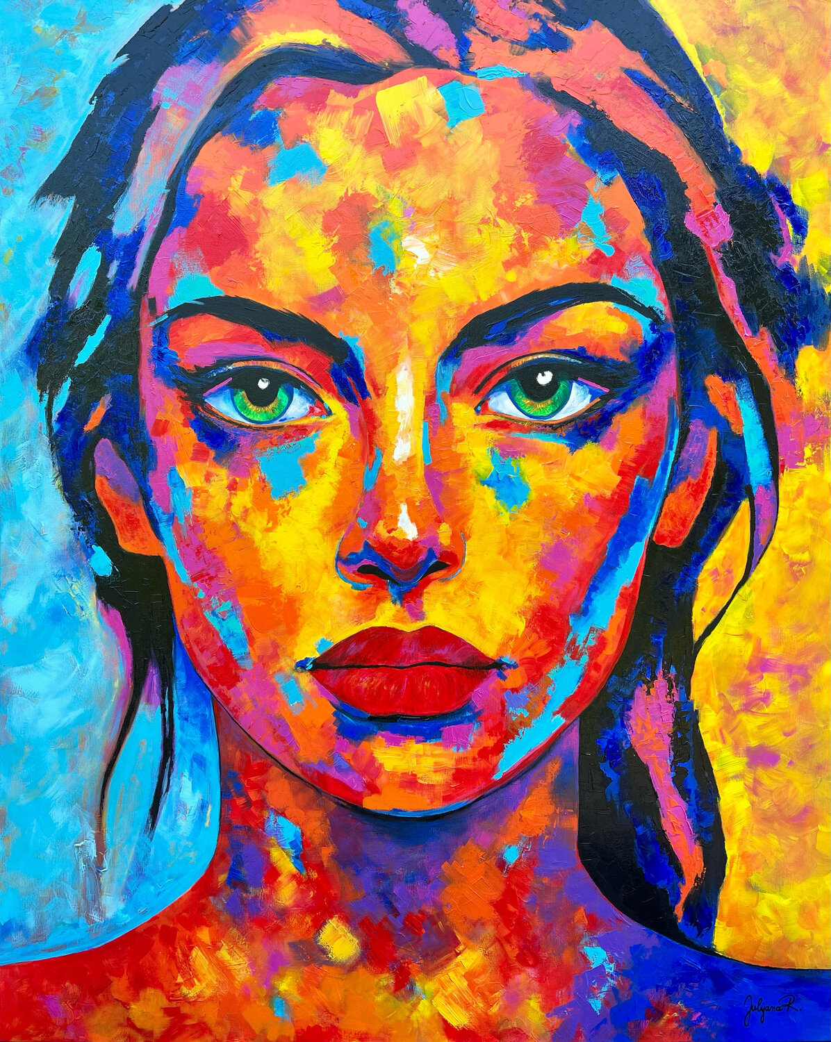 The Power of Silence Julijana Ravbar Original painting for sale