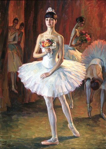 Prima ballet dancer by Serguei Zlenko, Painting for Sale on Select