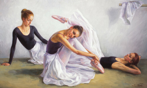 Ballet class. by Serguei Zlenko, Painting for Sale on Select