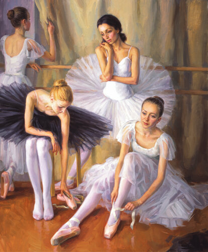 Black and white tutu. by Serguei Zlenko, Painting for Sale on Select