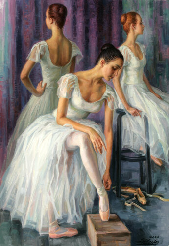 Waiting for the performance by Serguei Zlenko, Painting for Sale on Select