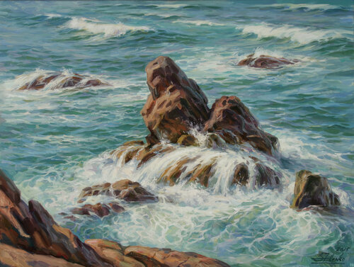 Sea Symphony. Part 3. by Serguei Zlenko, Painting for Sale on Select