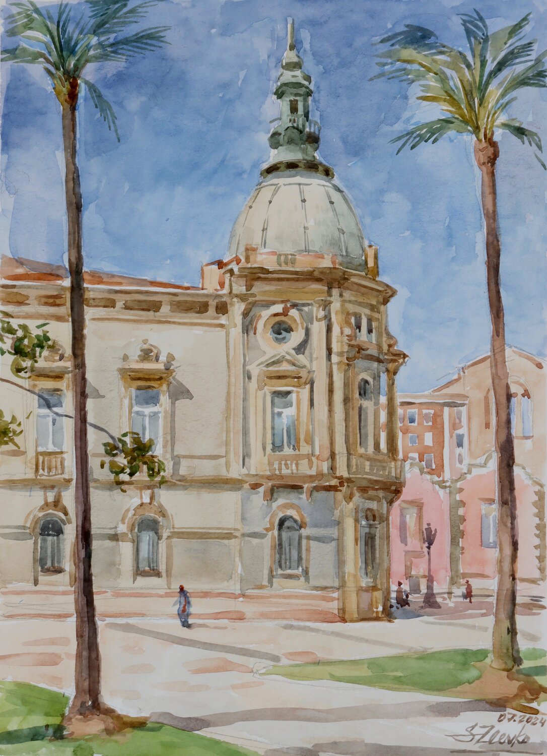 Cartagena. Sea Museum. Serguei Zlenko Original painting for sale