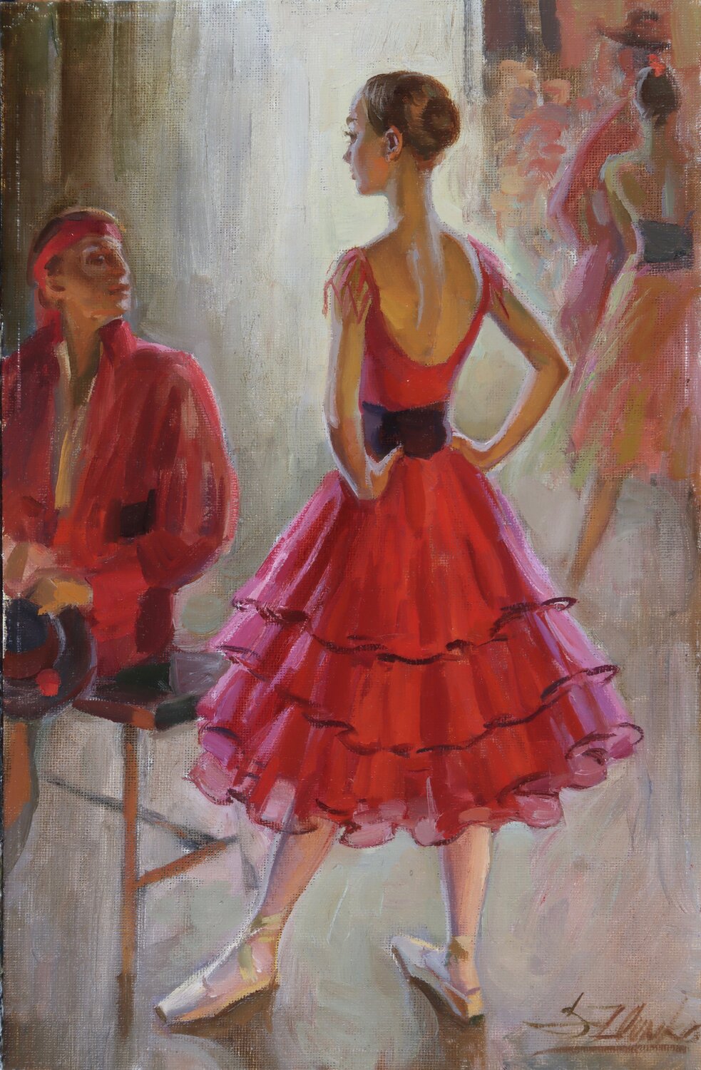 Conversation Serguei Zlenko Original painting for sale