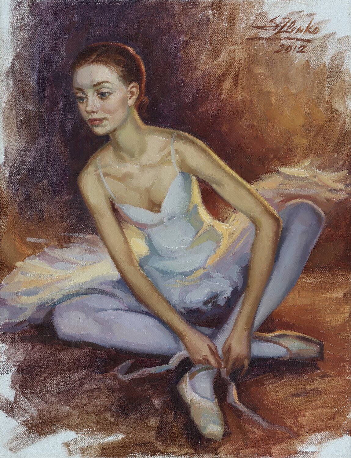 Young ballet dancer. Serguei Zlenko Original painting for sale
