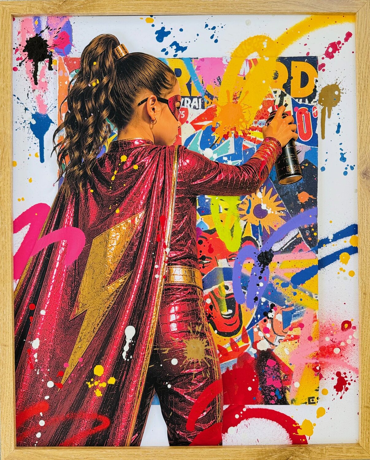 THE GOLDEN STAR GIRL RS Artist Original painting for sale