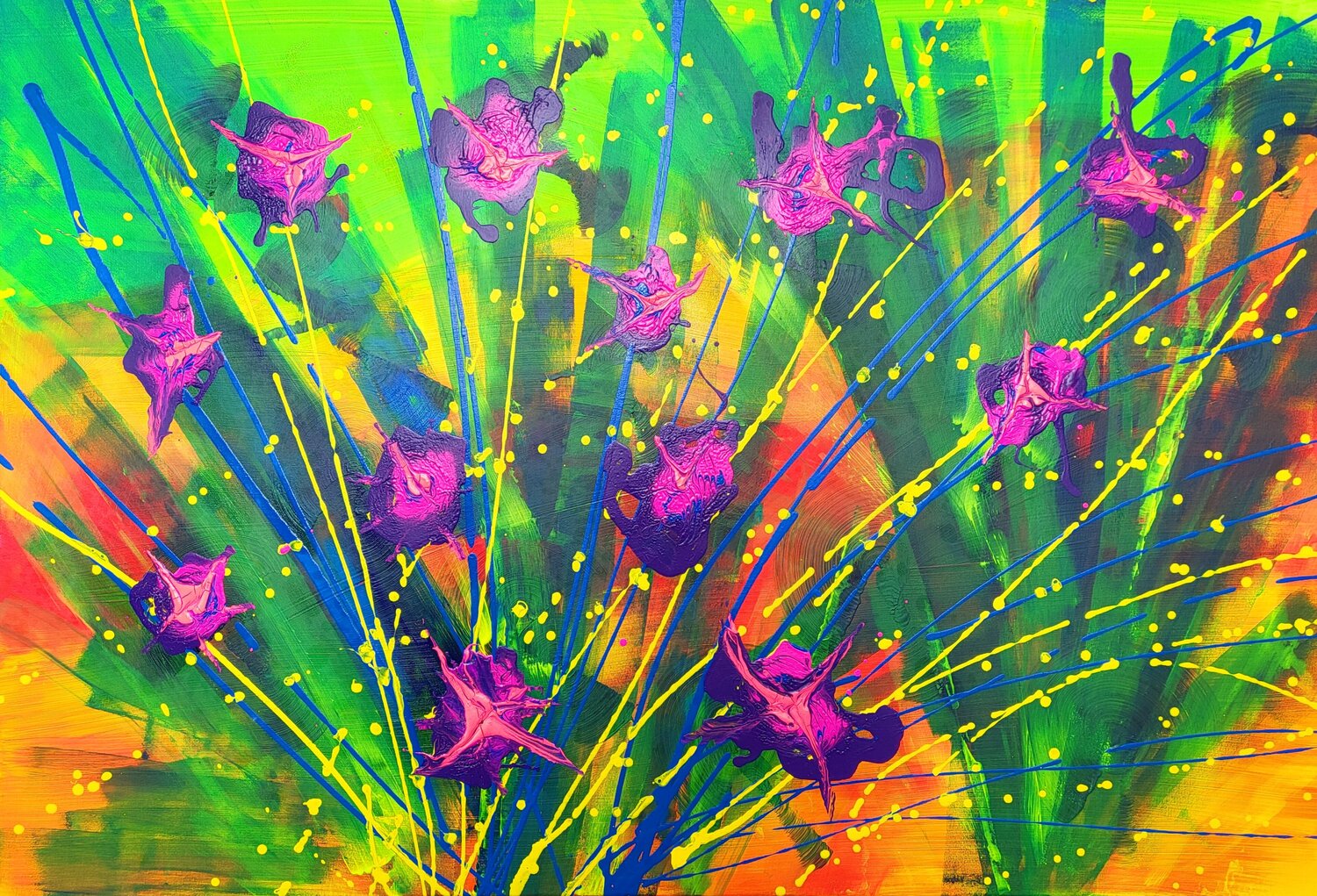 Samba zwischen Halmen / Samba in the Meadow Kerstin Sokoll Original painting for sale