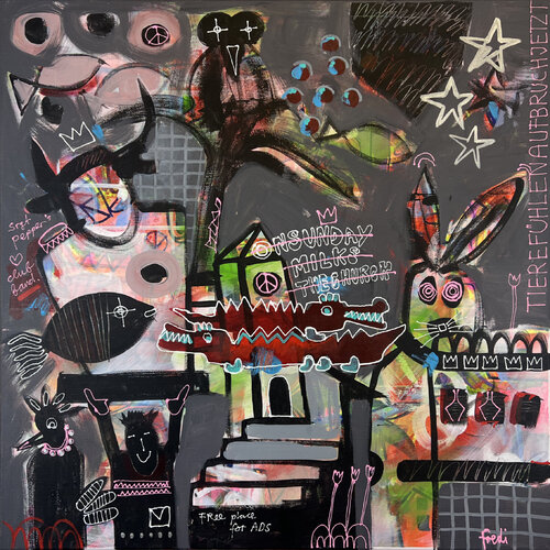 A Place For Ads by Fredi Gertsch, Painting for Sale on Select