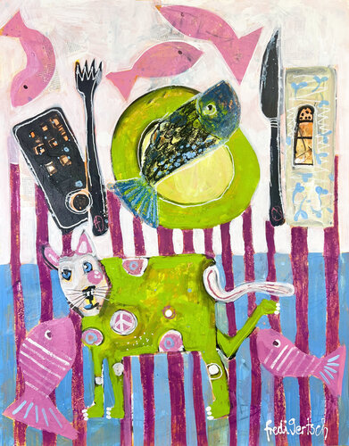 Katerfrühstück by Fredi Gertsch, Painting for Sale on Select