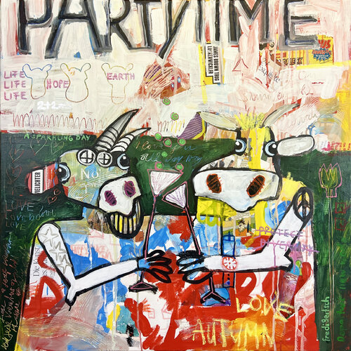 Partytime by Fredi Gertsch, Painting for Sale on Select