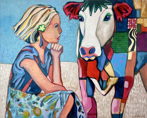 Dialog auf Augenhöhe by Fredi Gertsch, Painting for Sale on Select