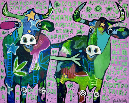 Just Us Two – Be You by Fredi Gertsch, Painting for Sale on Select