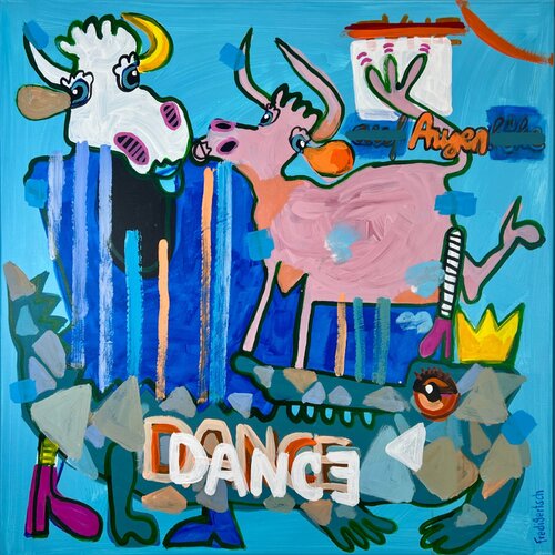 Tanz mit Krokodil by Fredi Gertsch, Painting for Sale on Select
