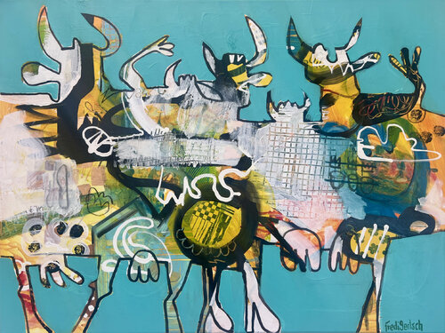 Happy Rebels – Wild Harmony by Fredi Gertsch, Painting for Sale on Select