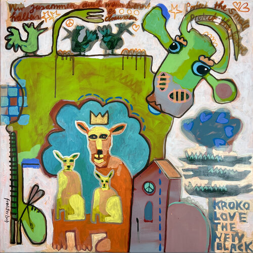 Kroko Love by Fredi Gertsch, Painting for Sale on Select