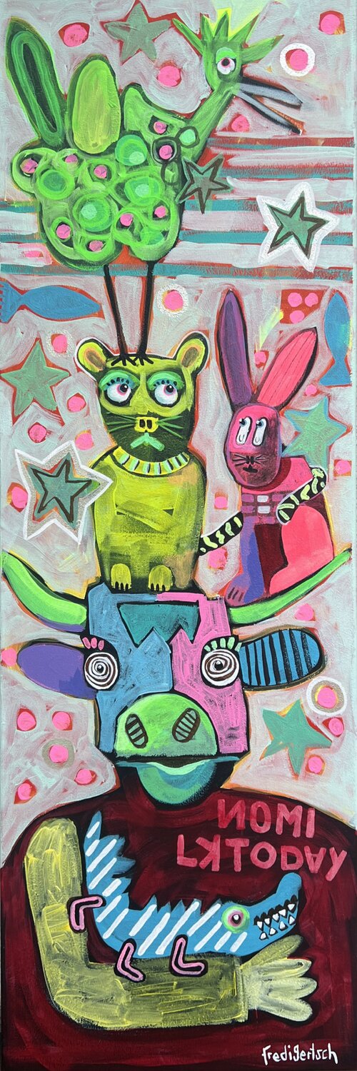 No Milk Today Fredi Gertsch Original painting for sale
