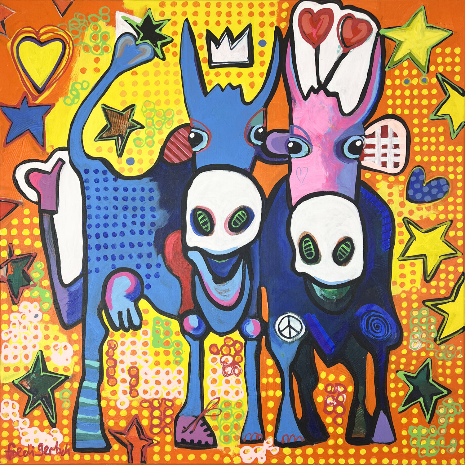 Just Us Two - Starlight Fredi Gertsch Original painting for sale