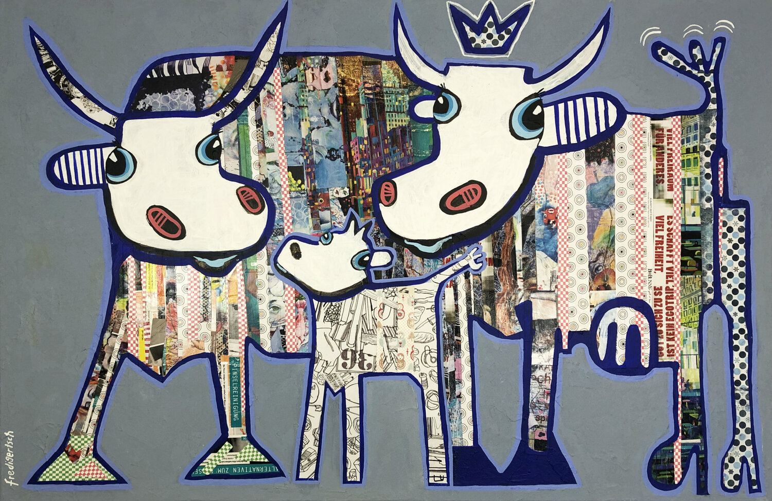 We are familiy Fredi Gertsch Original painting for sale