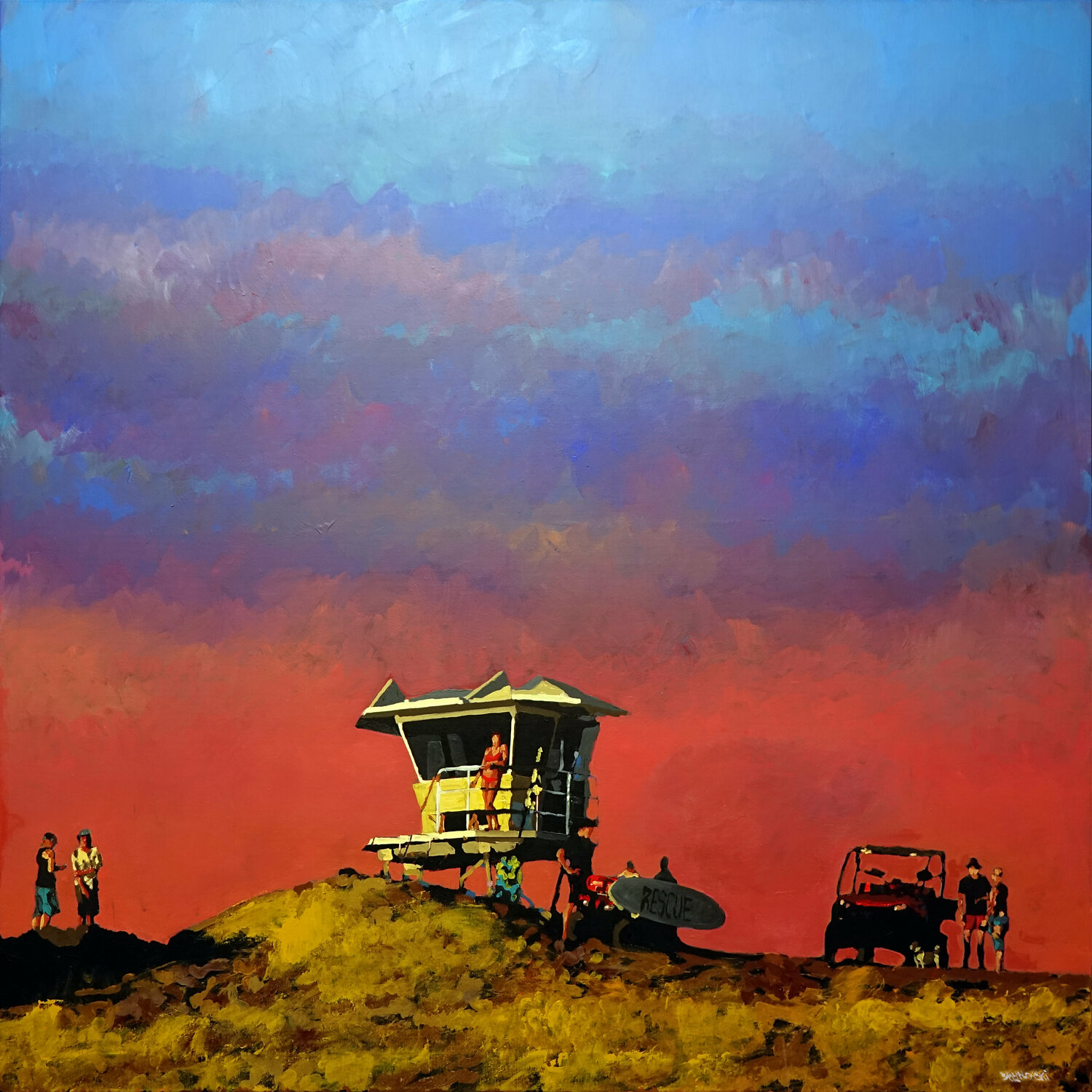 Ocean Beach Tomasz Brynowski Original painting for sale