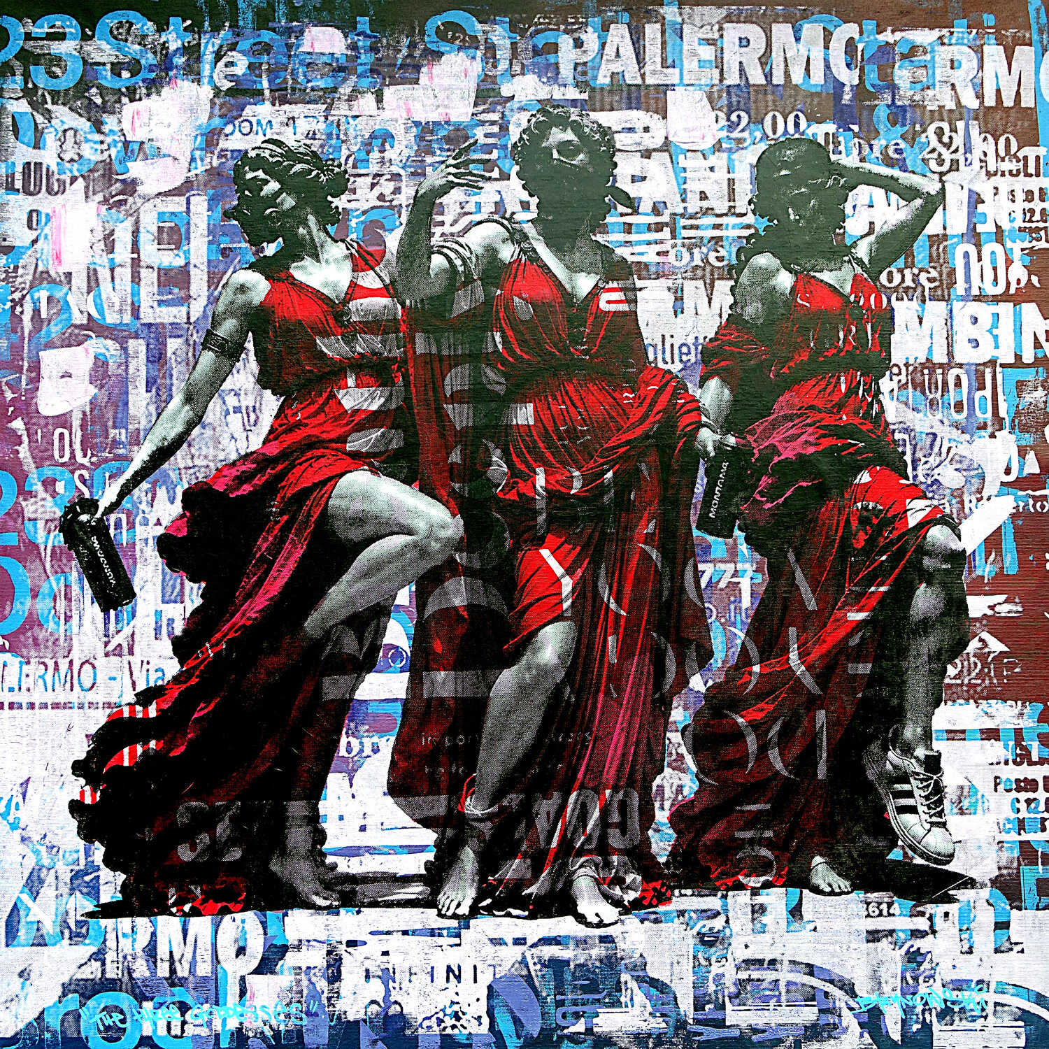The Three Goddesses 01 Tomasz Brynowski Original painting for sale