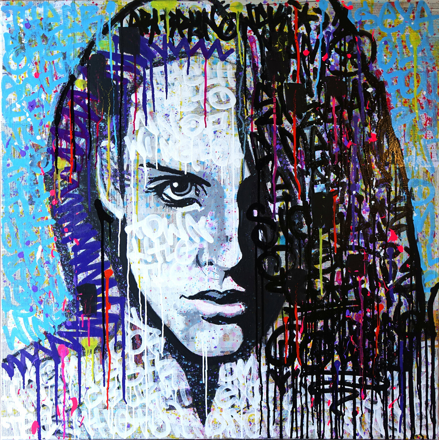 Brick Lane Girl Tomasz Brynowski Original painting for sale