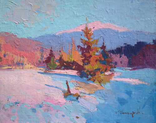 It's Snowing Again by Alexander Shandor, Painting for Sale on Select