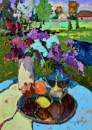 In My Garden by Alexander Shandor, Painting for Sale on Select