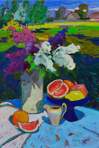Lilac Tranquility by Alexander Shandor, Painting for Sale on Select