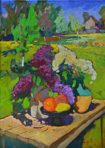 Lilac Horizon by Alexander Shandor, Painting for Sale on Select