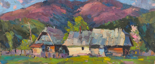 Old Houses by Alexander Shandor, Painting for Sale on Select