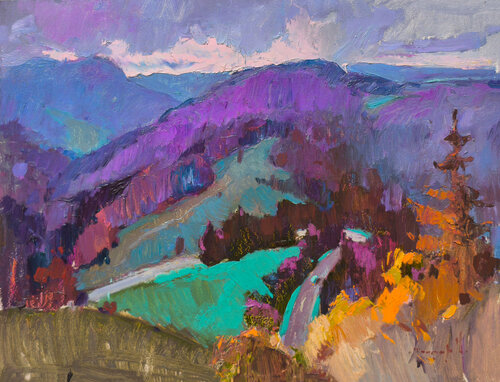 Evening on the Pass by Alexander Shandor, Painting for Sale on Select