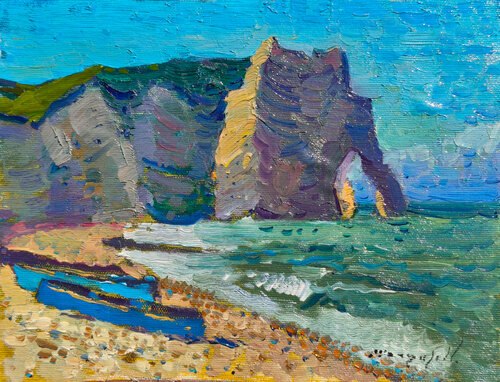 Normandy Etretat Etude 6 by Alexander Shandor, Painting for Sale on Select