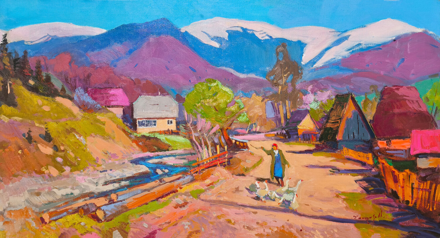 Shepherdess Alexander Shandor Original painting for sale