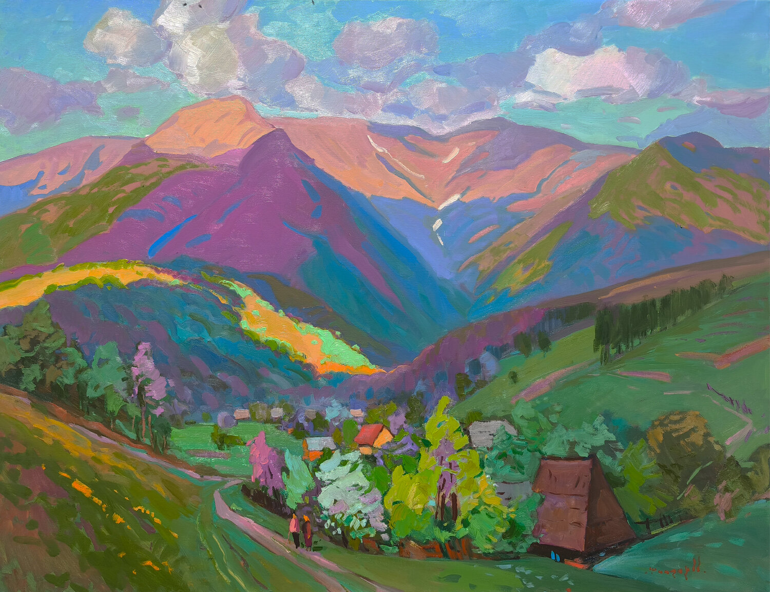 The Majesty of The Mountains Alexander Shandor Original painting for sale