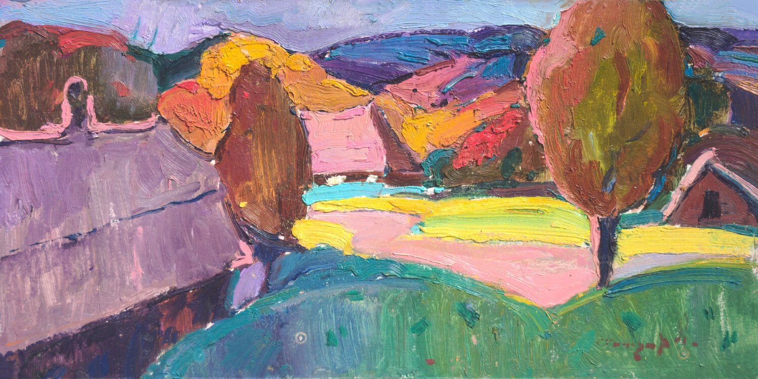 In the Yard Alexander Shandor Original painting for sale