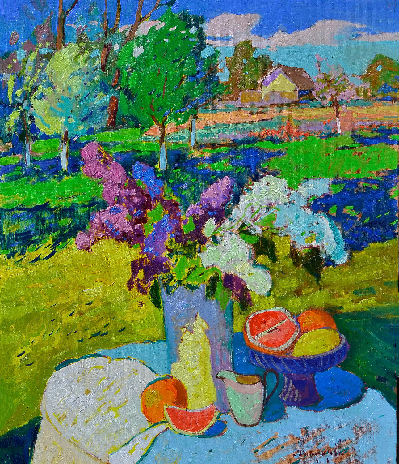 Spring in a Cluster Alexander Shandor Original painting for sale
