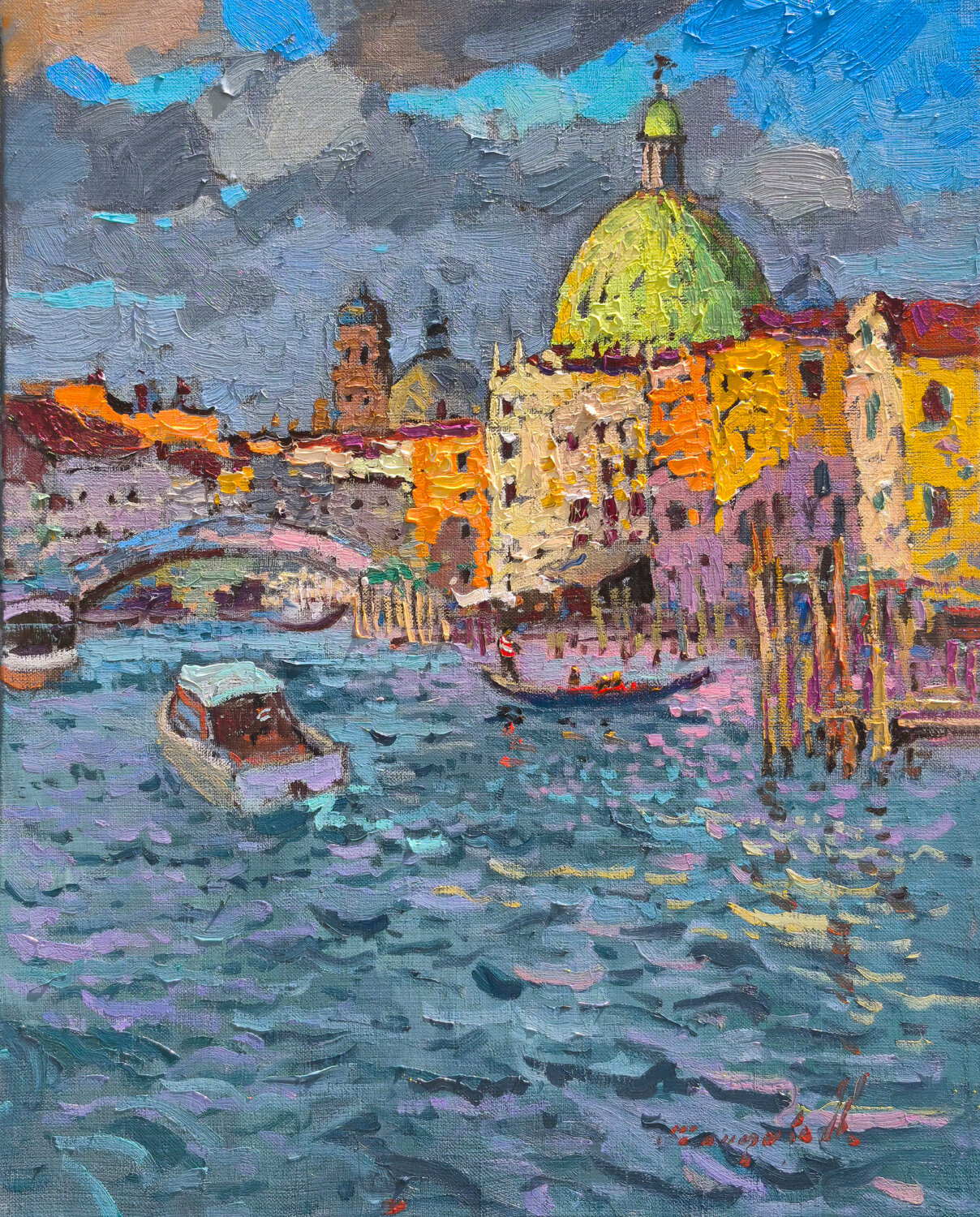 Canals of Venice Alexander Shandor Original painting for sale