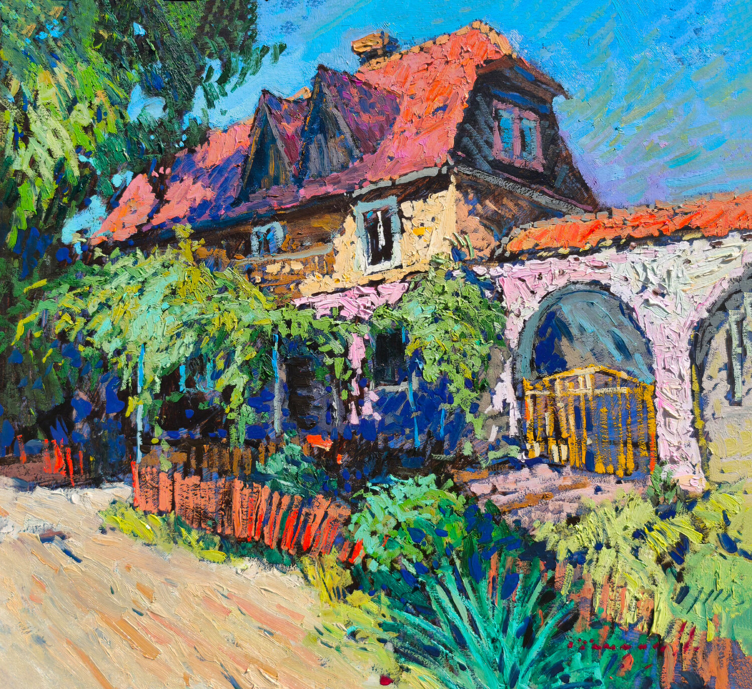 Khust Town Alexander Shandor Original painting for sale