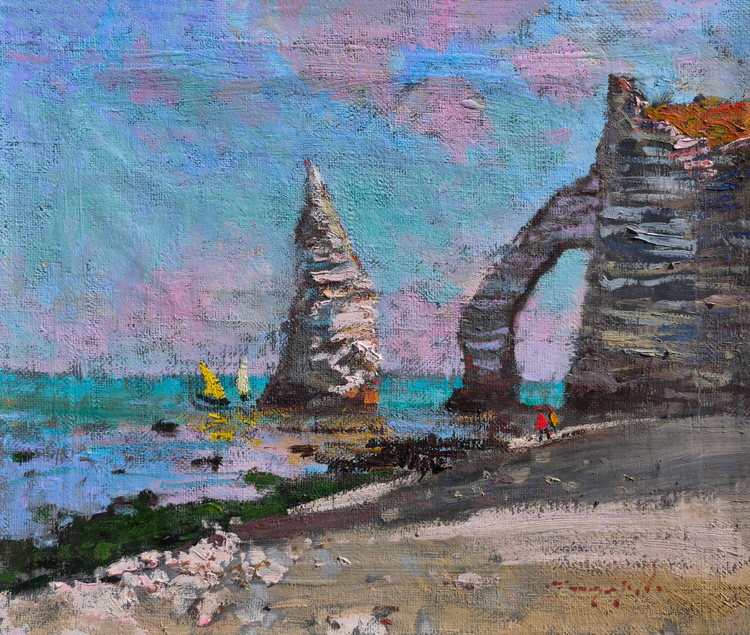 Morning in Etretat Alexander Shandor Original painting for sale