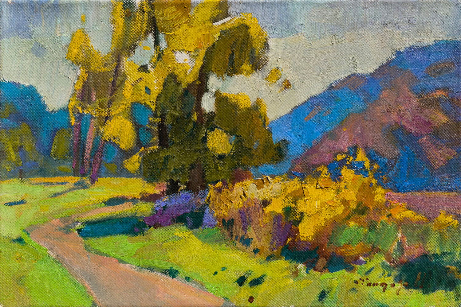On the Road Alexander Shandor Original painting for sale