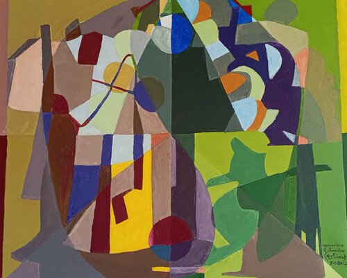Équinoxe de la croissance et de la décroissance by Maurice Tchinda, Painting for Sale on Select