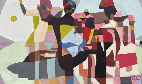 Hospitalité by Maurice Tchinda, Painting for Sale on Select