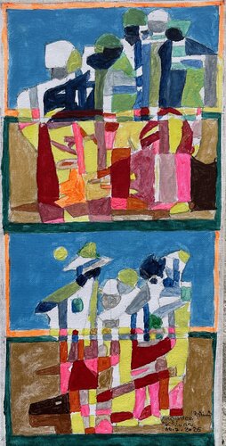Living together by Maurice Tchinda, Painting for Sale on Select