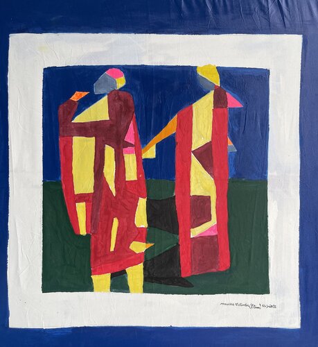 Main dans la main by Maurice Tchinda, Painting for Sale on Select