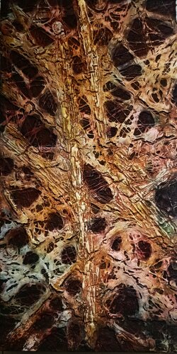 Ganciax :  "Stries et fractures" by Marie Dione, Painting for Sale on Select