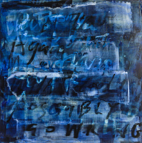 What Could Possibly Go Wrong (Blue) by Niki Hare, Painting for Sale on Select