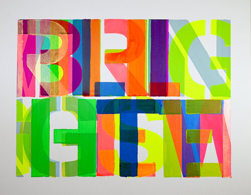 Brighter (sparkles, paper) by Niki Hare, Painting for Sale on Select