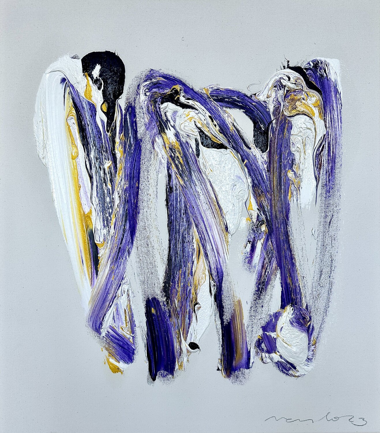 purple/yellow/white l, 2023 Ralph Slowik Original painting for sale