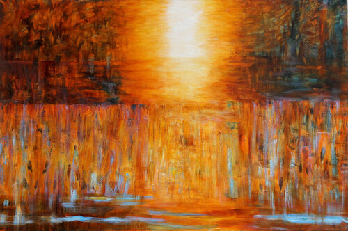 Golden dawn by Daphne Verheijke, Painting for Sale on Select